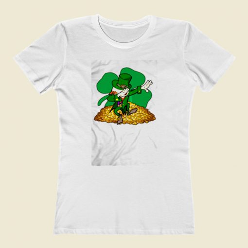 St Patricks Day Dabbing Women T Shirt Style