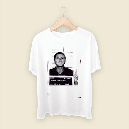 Steve Mcqueen Mugshot Men T Shirt Style