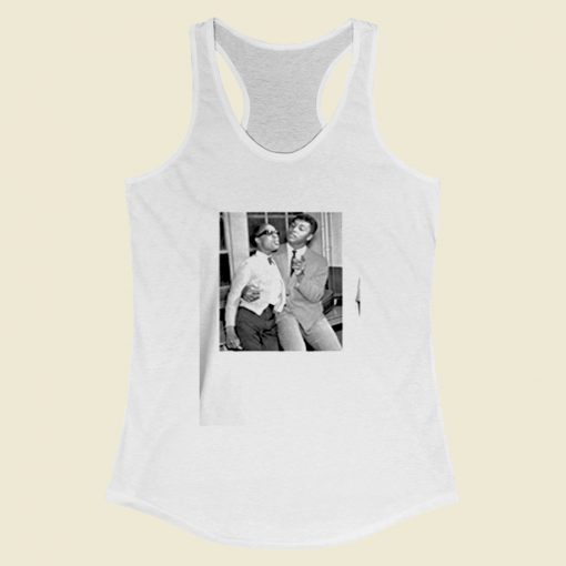 Stevie Wonder And Muhammad Ali Women Racerback Tank Top