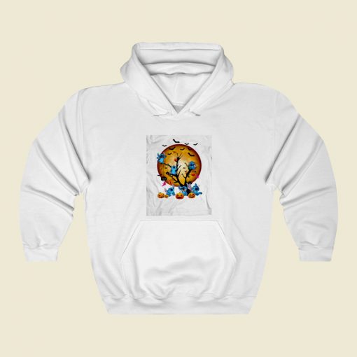 Stitch Pumpkin On Tree Happy Halloween Street Hoodie Style