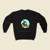 Stormtrooper And Baby Yoda Walking On The River 80s Fashionable Sweatshirt