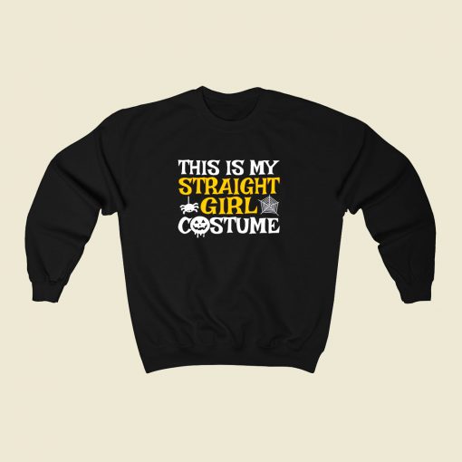 Straight Girl Costume Lesbian Halloween 80s Fashionable Sweatshirt