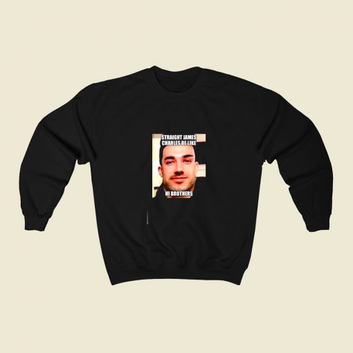 Straight James Charles Be Like Hi Brothers 80s Fashionable Sweatshirt