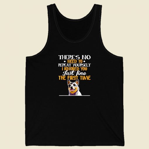 Stubborn Cattle Dog Gift Men Tank Top