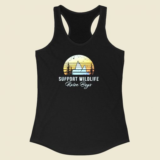 Support Wildlife Raise Boys Racerback Tank Top Style