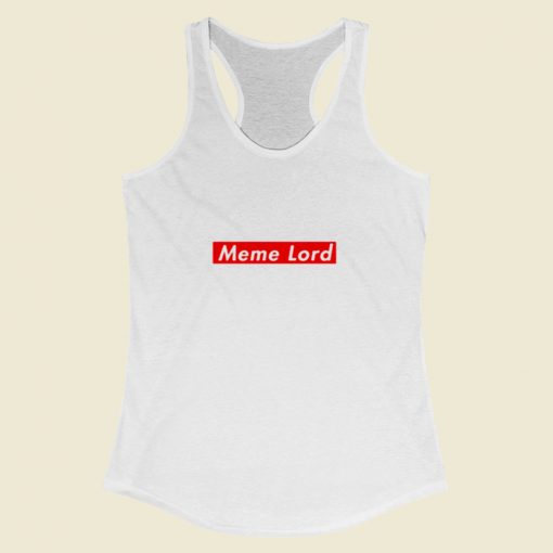 Supreme Meme Lord Parody Women Racerback Tank Top