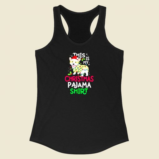 This Is My Christmas Pajama Racerback Tank Top Style