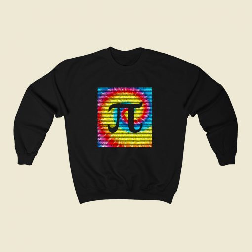 Tie Dye Pi Day 80s Fashionable Sweatshirt