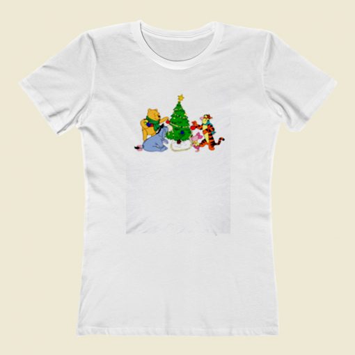 Tiger Piglet And Pooh Friends Christmas Women T Shirt Style