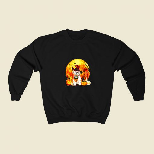 Trick Or Treat Shih Tzu Witch 80s Fashionable Sweatshirt