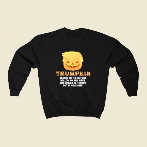 Trumpkin Halloween 80s Fashionable Sweatshirt