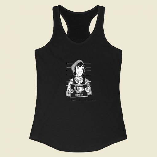 Twisted Punk Disney Aladdin Mugshot Racerback Tank Top Style