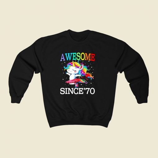 Unicorn 50th Birthday 80s Fashionable Sweatshirt