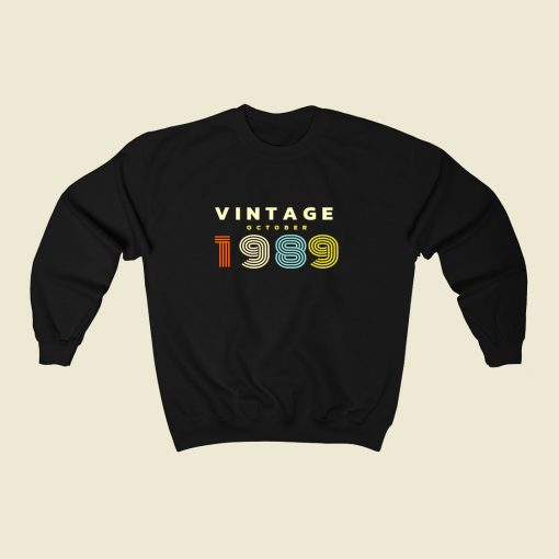 Vintage October 1989 80s Fashionable Sweatshirt