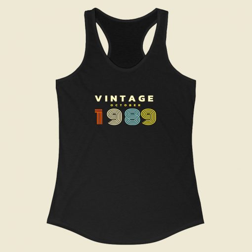 Vintage October 1989 Racerback Tank Top Style