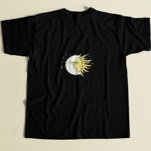 Vintage90s Sun And Moon 80s Men T Shirt