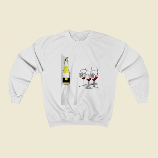 Wine And Corona Christmas Sweatshirt Style