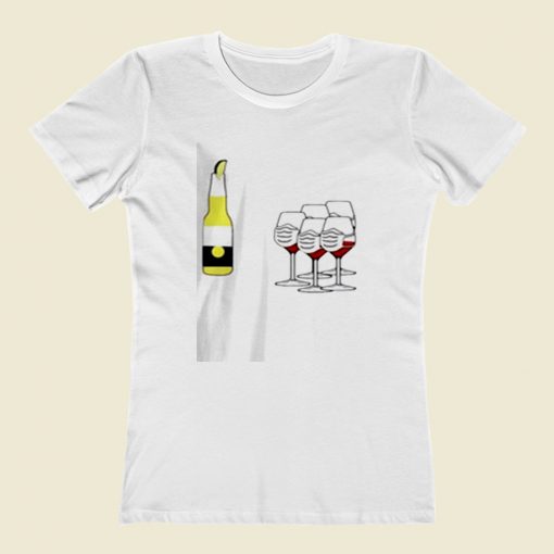 Wine And Corona Women T Shirt Style