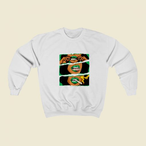 Women Rolling Blunt Christmas Sweatshirt Style