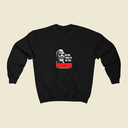 Zombie Classic Horror Movie 80s Fashionable Sweatshirt