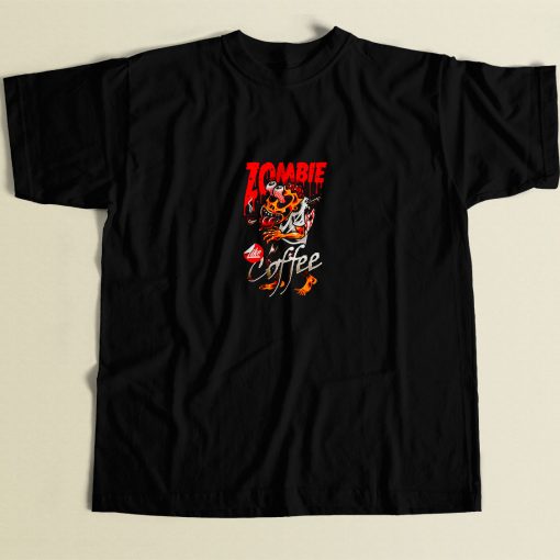 Zombie Coffee 80s Men T Shirt