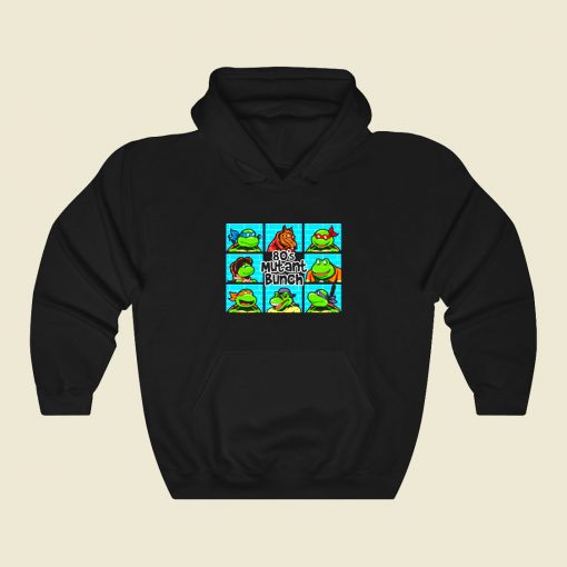 80s Mutant Bunch Funny Graphic Hoodie