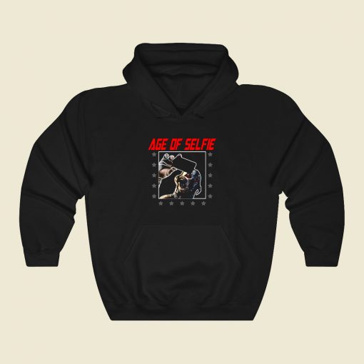 Age Of Selfie Funny Graphic Hoodie