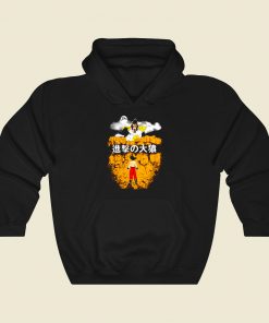 Attack On Oozaru Funny Graphic Hoodie