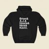 Bsb White Funny Graphic Hoodie