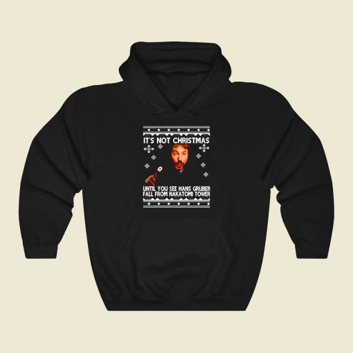 Die Hard Hans Gruber Nakatomi Tower Christmas Knit Pattern Funny Graphic Hoodie