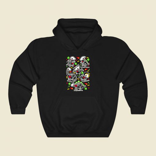 Dinosaur Skeletons Funny Graphic Hoodie