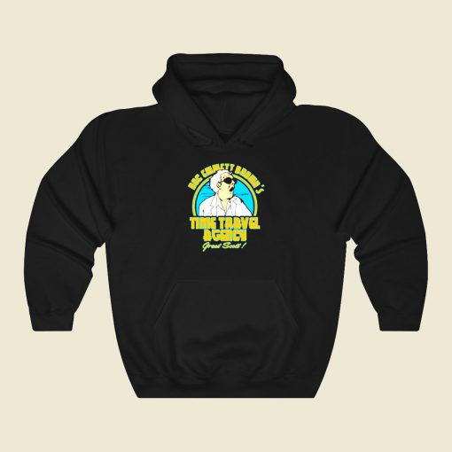 Doc Browns Time Travel Agency Funny Graphic Hoodie