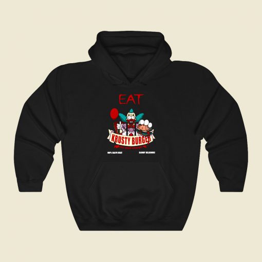 Eat Krusty Burger Funny Graphic Hoodie