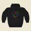 Echo Rainbow Jewel Hearts Funny Graphic Hoodie