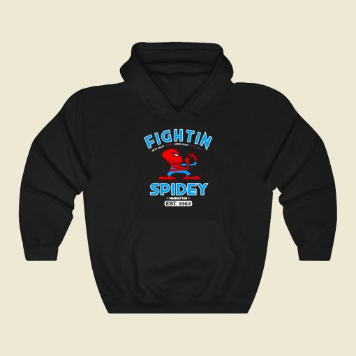 Fightin Spidey Funny Graphic Hoodie