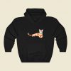 Ginger Cat With Teal Bow Tie Funny Graphic Hoodie