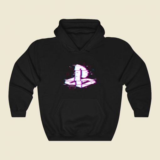 Glitch Station Funny Graphic Hoodie