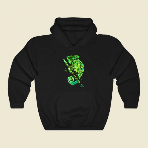 Green Chameleon Funny Graphic Hoodie