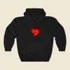 Grungy I Love China Heart Flag Funny Graphic Hoodie