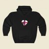 Grungy I Love England Heart Flag Funny Graphic Hoodie