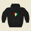 Grungy I Love Guinea Heart Flag Funny Graphic Hoodie