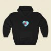 Grungy I Love Luxembourg Heart Flag Funny Graphic Hoodie