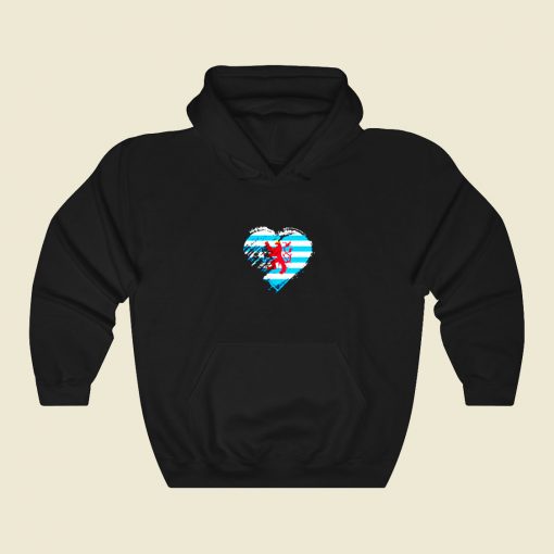 Grungy I Love Luxembourg Heart Flag Funny Graphic Hoodie