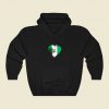 Grungy I Love Nigeria Heart Flag Funny Graphic Hoodie