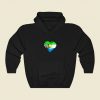 Grungy I Love Sierra Leone Heart Flag Funny Graphic Hoodie