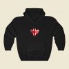 Grungy I Love United Kingdom Heart Flag Funny Graphic Hoodie