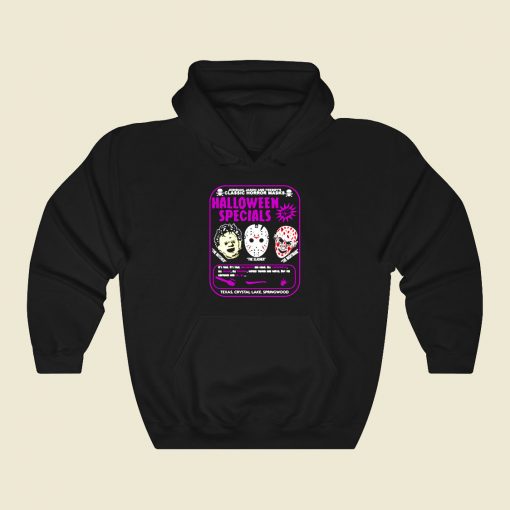 Halloween Specials 80s Horror Masks Funny Graphic Hoodie