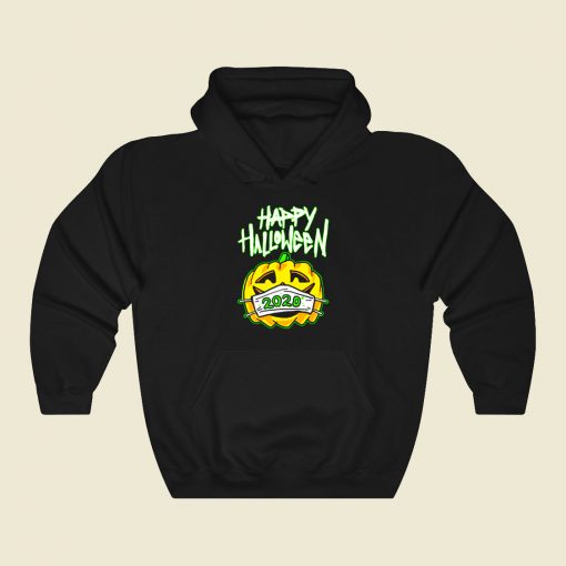 Happy Halloween 2020 Pumpkin With Face Mask Funny Graphic Hoodie