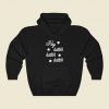 Hey Batter Cursive White Funny Graphic Hoodie