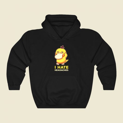 I Hate Headaches Funny Graphic Hoodie